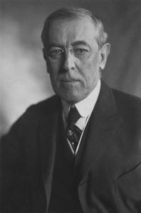 Woodrow Wilson (1856-1924), 28th President of the United States. 