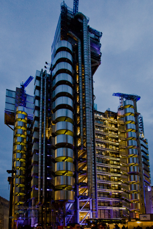 Lloyd's today, located in the financial district of London. 